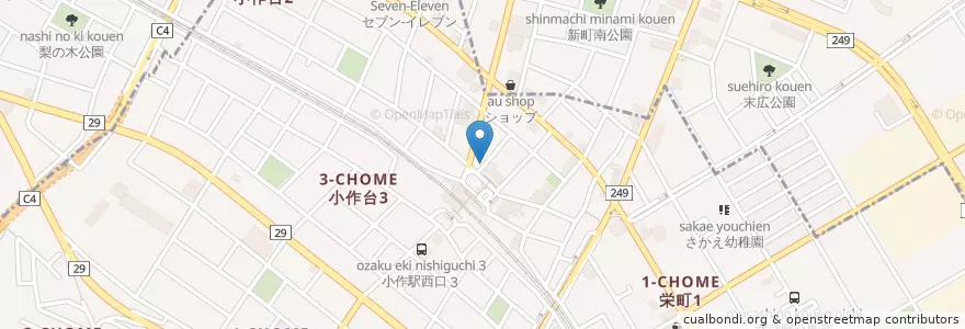 Mapa de ubicacion de やるき茶屋 en 일본, 도쿄도, 青梅市, 羽村市.