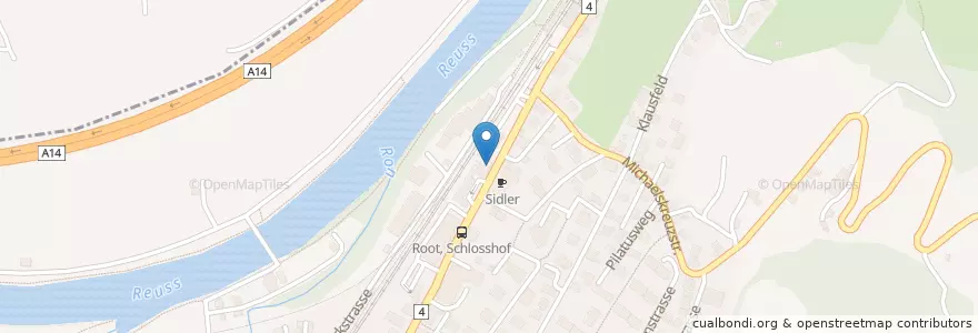 Mapa de ubicacion de Club Palace en Schweiz/Suisse/Svizzera/Svizra, Luzern, Root.