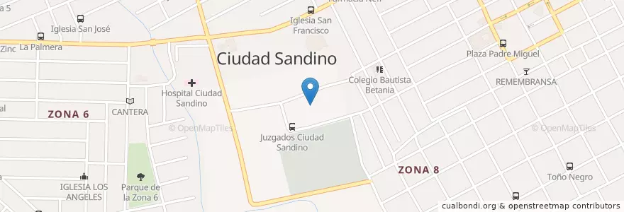 Mapa de ubicacion de Escuela San Francisco Xavier - Fé y Alegría en نیکاراگوئه, Departamento De Managua, Ciudad Sandino (Municipio).