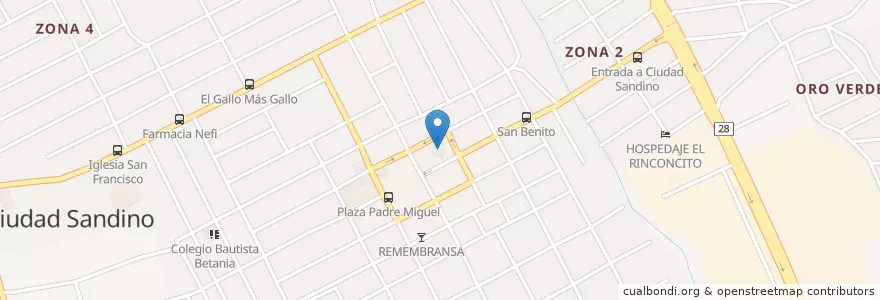 Mapa de ubicacion de Cuerpo de Bomberos Ciudad Sandino en Никарагуа, Departamento De Managua, Ciudad Sandino (Municipio).