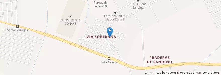 Mapa de ubicacion de Centro Escolar Villa Nueva en Nikaragua, Departamento De Managua, Ciudad Sandino (Municipio).