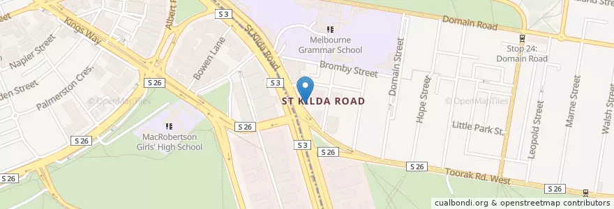 Mapa de ubicacion de My Cafe & Foodery en Australien, Victoria, City Of Melbourne.