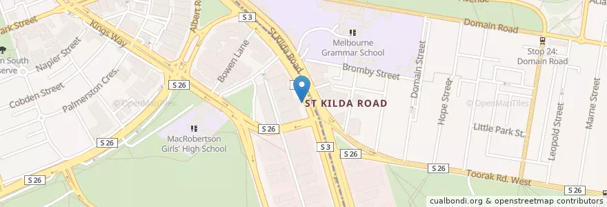 Mapa de ubicacion de 4059 en Austrália, Victoria, City Of Melbourne.