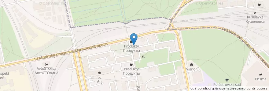 Mapa de ubicacion de cafe+ en Russie, District Fédéral Du Nord-Ouest, Oblast De Léningrad, Saint-Pétersbourg, Выборгский Район.