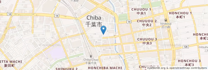 Mapa de ubicacion de わっしょい en Japón, Prefectura De Chiba, Chiba, Chuo.