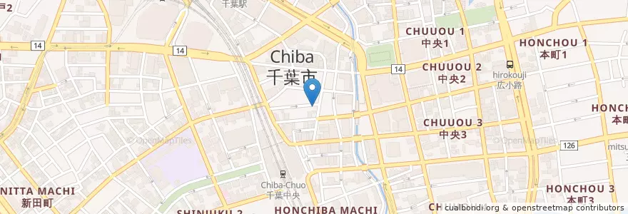 Mapa de ubicacion de Lady Bird en Giappone, Prefettura Di Chiba, 千葉市, 中央区.