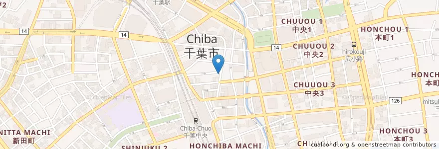 Mapa de ubicacion de いなせや幸蔵 en اليابان, 千葉県, 千葉市, 中央区.