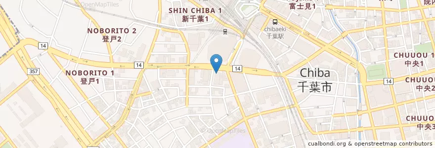 Mapa de ubicacion de 商工中金 en Giappone, Prefettura Di Chiba, 千葉市, 中央区.
