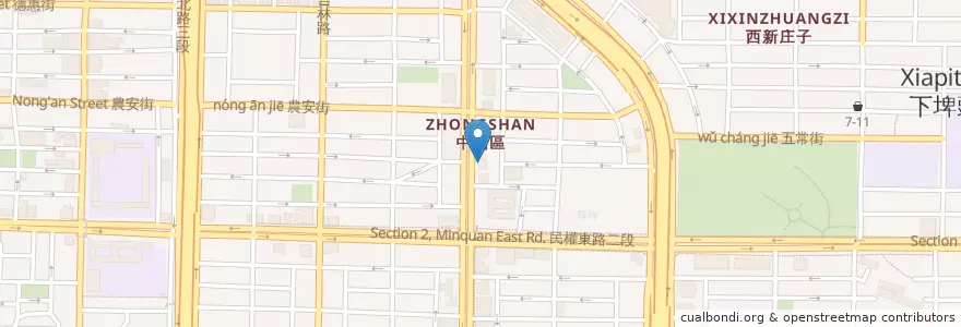 Mapa de ubicacion de 丹堤咖啡 en Taiwan, Nuova Taipei, Taipei, Distretto Di Zhongshan.