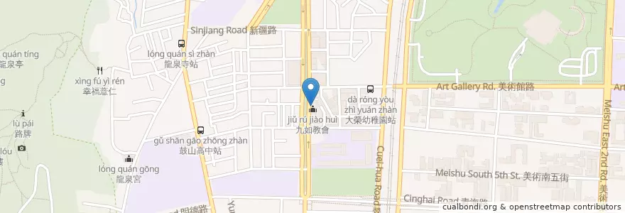 Mapa de ubicacion de KLG美式炸雞 en 台湾, 高雄市, 鼓山区.