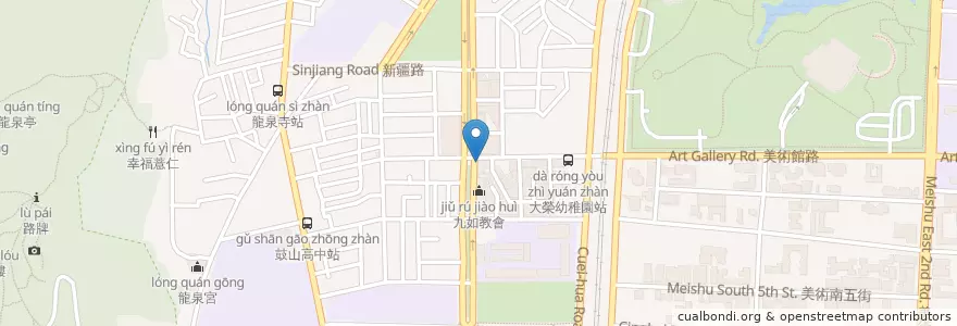 Mapa de ubicacion de 新永安藥局 en Taiwan, Kaohsiung, Gushan District.