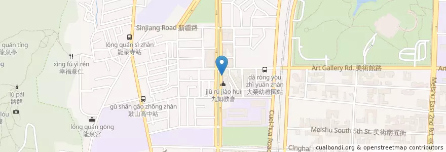 Mapa de ubicacion de 香帥汽車美容SPA館 en Тайвань, Гаосюн, 鼓山區.