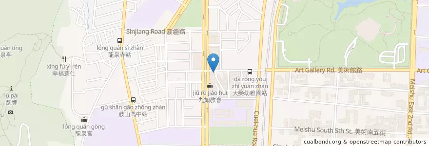 Mapa de ubicacion de 合美素食 en 臺灣, 高雄市, 鼓山區.