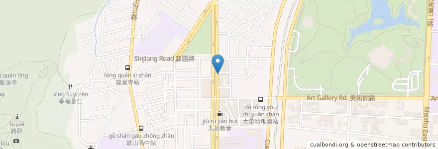 Mapa de ubicacion de 長安護理之家 en 타이완, 가오슝시, 구산 구.