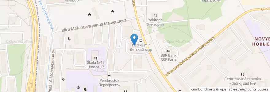 Mapa de ubicacion de Отделение связи №141407 en Rusia, Distrito Federal Central, Óblast De Moscú, Городской Округ Химки.