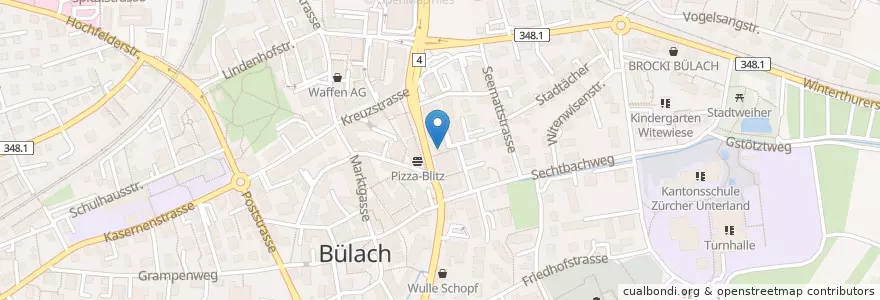 Mapa de ubicacion de Floris en Svizzera, Zurigo, Bezirk Bülach, Bülach.