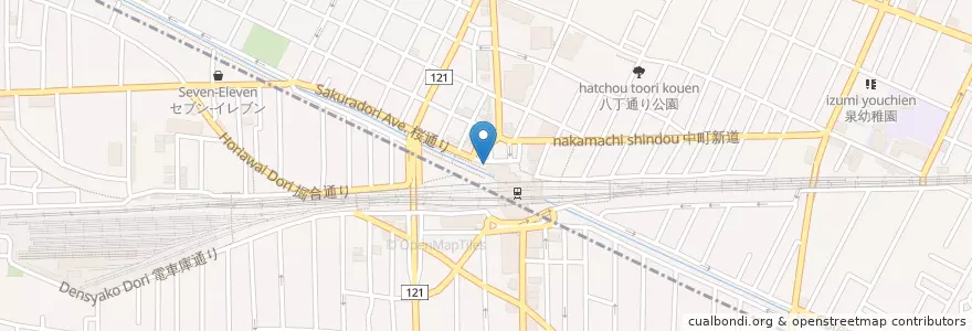 Mapa de ubicacion de うどんそば en Jepun, 東京都.