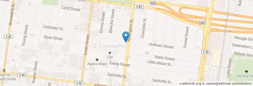 Mapa de ubicacion de Chotto Motto en Australien, Victoria, City Of Yarra.