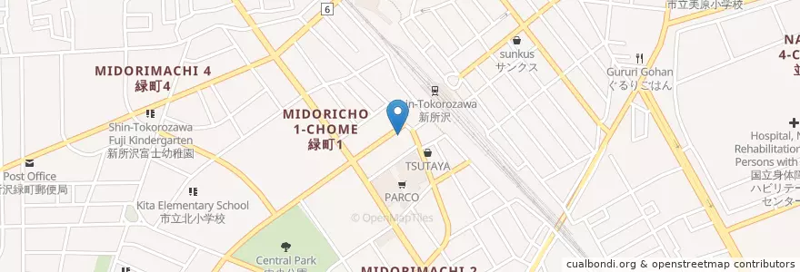Mapa de ubicacion de ひだまり薬局 en اليابان, 埼玉県, 所沢市.