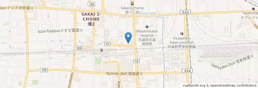 Mapa de ubicacion de 西武信用金庫 en Japón, Tokio.