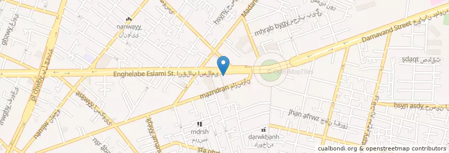 Mapa de ubicacion de Bank Sepah en Iran, Tehran Province, Tehran County, Tehran, بخش مرکزی شهرستان تهران.