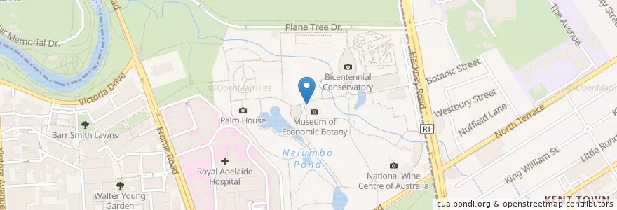 Mapa de ubicacion de Cafe Fibonacci en Australië, Zuid-Australië, Adelaide, Adelaide City Council.