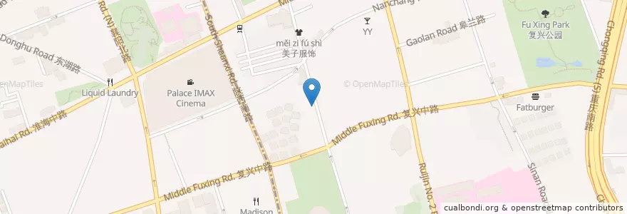 Mapa de ubicacion de Pasta Inn en Chine, Shanghai, District De Huangpu.