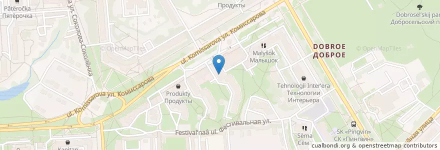 Mapa de ubicacion de Стоматология на Комиссарова 22 en Rusia, Distrito Federal Central, Óblast De Vladímir, Городской Округ Владимир.
