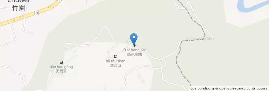 Mapa de ubicacion de 綠色空間 en Taiwan, Tainan, 玉井區.