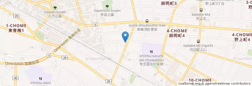 Mapa de ubicacion de いまここ en Япония, Токио, Омэ.