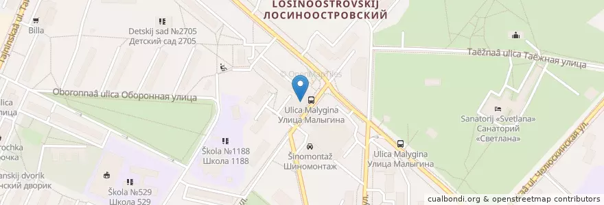Mapa de ubicacion de Элекснет en Russia, Distretto Federale Centrale, Москва, Северо-Восточный Административный Округ, Лосиноостровский Район.
