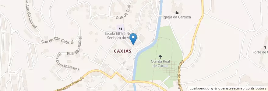 Mapa de ubicacion de Pastelaria Vera Cruz en Portugal, Área Metropolitana De Lisboa, Lissabon, Grande Lisboa, Oeiras, Oeiras E São Julião Da Barra, Paço De Arcos E Caxias.