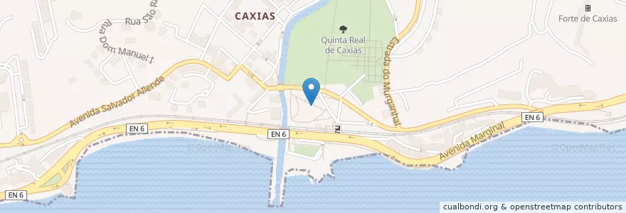 Mapa de ubicacion de Parque Infantil - Jardim das Palmeiras en Portugal, Aire Métropolitaine De Lisbonne, Lisbonne, Grande Lisboa, Oeiras, Oeiras E São Julião Da Barra, Paço De Arcos E Caxias.