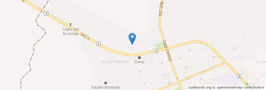Mapa de ubicacion de Estación de Bomberos en ニカラグア, カラソ県, Jinotepe (Municipio).
