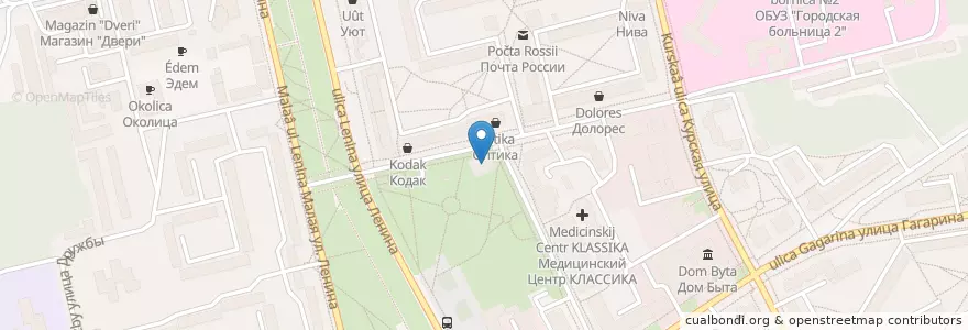 Mapa de ubicacion de Лотос en Rusia, Центральный Федеральный Округ, Курская Область, Городской Округ Железногорск.