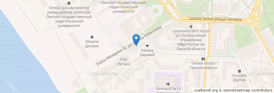 Mapa de ubicacion de Биомедсервис en Russie, District Fédéral Sibérien, Oblast D'Omsk, Омский Район, Городской Округ Омск.