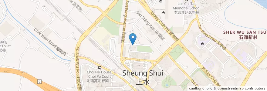 Mapa de ubicacion de 適雅餐廳 Better Ole en China, Hong Kong, Cantão, Novos Territórios, 北區 North District.