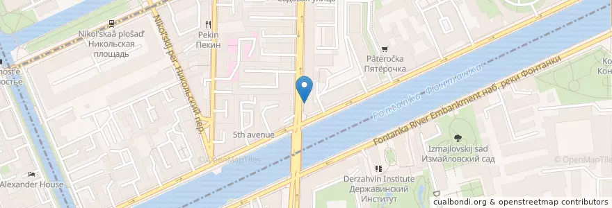 Mapa de ubicacion de Караван en Rusia, Северо-Западный Федеральный Округ, Óblast De Leningrado, San Petersburgo, Адмиралтейский Район.