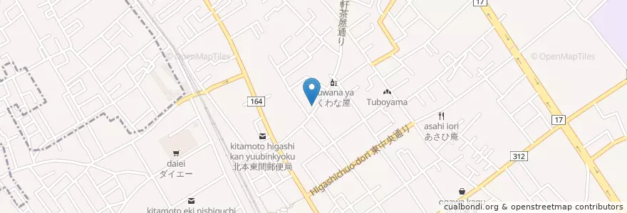 Mapa de ubicacion de あけぼの薬局 北本店 en Japón, Prefectura De Saitama, 北本市.