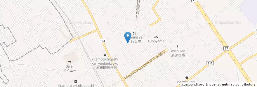 Mapa de ubicacion de よしだ整形外科内科 en اليابان, 埼玉県, 北本市.