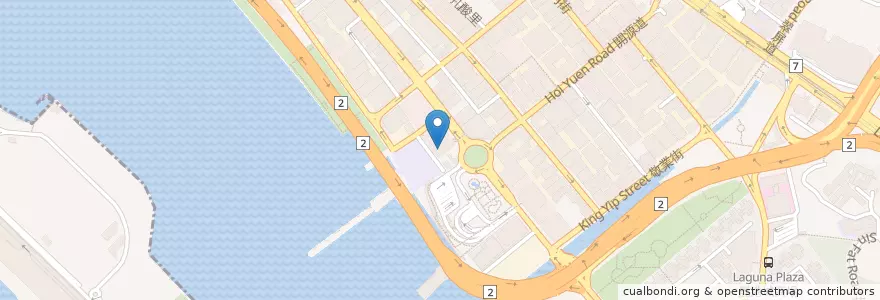 Mapa de ubicacion de 觀塘碼頭廣場停車場 Kwun Tong Harbour Plaza Car Park en Çin, Guangdong, Hong Kong, Kowloon, Yeni Bölgeler, 觀塘區 Kwun Tong District.