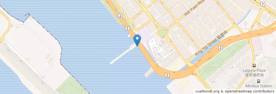 Mapa de ubicacion de 觀塘汽車渡輪碼頭 Kwun Tong Vehicular Ferry Pier en China, Guangdong, Hong Kong, Kowloon, Wilayah Baru, 觀塘區 Kwun Tong District.