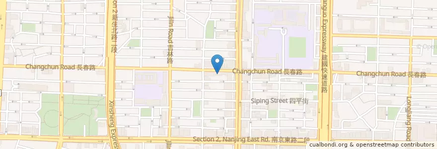 Mapa de ubicacion de 臺灣土地銀行 en Taiwan, 新北市, Taipé, 中山區.