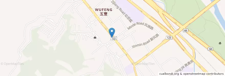Mapa de ubicacion de McDonald's en 타이완, 타이완성, 신주 현, 주둥 진.