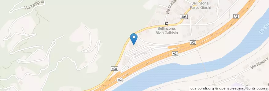 Mapa de ubicacion de Blackout en İsviçre, Ticino, Distretto Di Bellinzona, Circolo Di Bellinzona, Bellinzona.