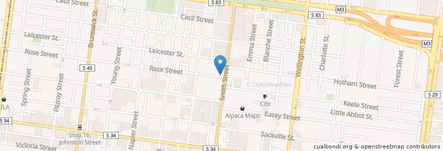 Mapa de ubicacion de Icebreaker en 오스트레일리아, Victoria, City Of Yarra.