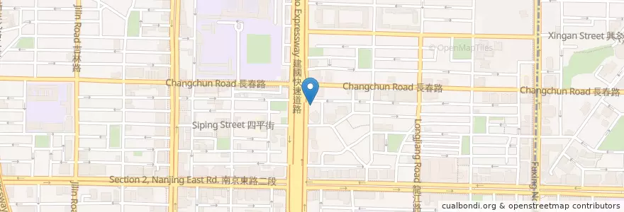 Mapa de ubicacion de 台新國際商業銀行 en Taiwan, Nuova Taipei, Taipei, Distretto Di Zhongshan.