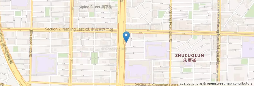 Mapa de ubicacion de 克利斯廚房 en 臺灣, 新北市, 臺北市, 中山區.