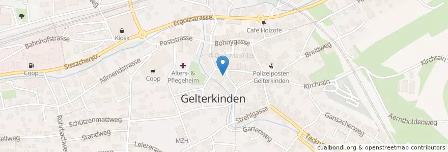 Mapa de ubicacion de Anita Bossert-Plüss, Psychotherapeutin, Kinesiologin en سويسرا, Basel-Landschaft, Bezirk Sissach, Gelterkinden.