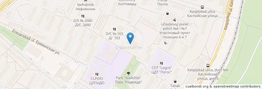 Mapa de ubicacion de Библиотека №119 en روسیه, Центральный Федеральный Округ, Москва, Южный Административный Округ, Район Царицыно.